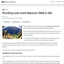 Pending exits mark Mexican O&G in Q3